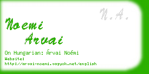 noemi arvai business card